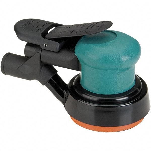 Dynabrade - 12,000 OPM, 14 CFM Air Consumption, Palm Air Orbital Sander - Round Pad, 1/4 NPT Inlet - Caliber Tooling