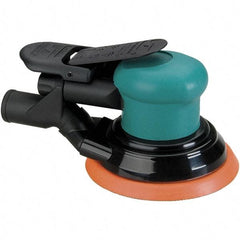 Dynabrade - 12,000 OPM, 14 CFM Air Consumption, Palm Air Orbital Sander - Round Pad, 1/4 NPT Inlet - Caliber Tooling