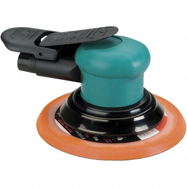 Dynabrade - 12,000 OPM, 14 CFM Air Consumption, Palm Air Orbital Sander - Round Pad, 1/4 NPT Inlet - Caliber Tooling