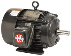 US Motors - 50 hp, TEFC Enclosure, No Thermal Protection, 1,785 RPM, 575 Volt, 60 Hz, Three Phase Premium Efficient Motor - Size 364 Frame, Rigid Mount, 2 Speed, Ball Bearings, 47 Full Load Amps, F Class Insulation, Reversible - Caliber Tooling