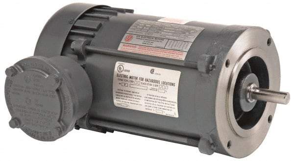 US Motors - 7-1/2 hp, TEFC Enclosure, No Thermal Protection, 1,740 RPM, 230/460 Volt, 60 Hz, Three Phase Standard Efficient Motor - Size 213 Frame, C-Face Mount, 1 Speed, Ball Bearings, 20.2/10.1 Full Load Amps, F Class Insulation, Reversible - Caliber Tooling