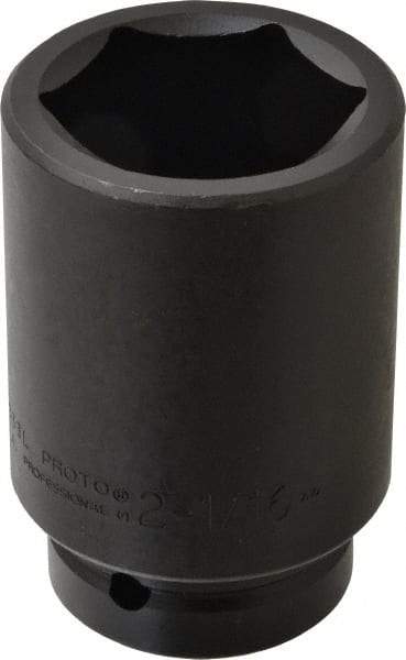 Proto - 1" Drive 2-1/16" Deep Impact Socket - 6 Points, 4-1/4" OAL - Caliber Tooling