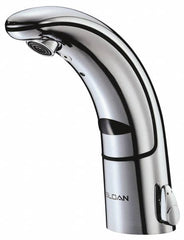 Sloan Valve Co. - Chrome Single Hole Electronic & Sensor Faucet with External Mixer - Powered by Battery, Standard Spout, 4" Mounting Centers - Caliber Tooling