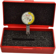 Starrett - 0.02 Inch Range, 0.0001 Inch Dial Graduation, Horizontal Dial Test Indicator - 1-3/8 Inch White Dial, 0-5-0 Dial Reading - Caliber Tooling