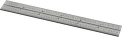 Starrett - 6 Inch Long Blade, 16R Graduation Combination Square Blade - Satin Chrome Finish, Steel, 1/100, 1/64, 1/50 and 1/32 Inch Graduation - Caliber Tooling