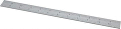 Starrett - 12 Inch Long Blade, 4R Graduation Combination Square Blade - Satin Chrome Finish, Steel, 1/64, 1/32 1/16 and 1/8 Inch Graduation - Caliber Tooling