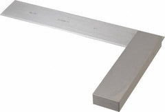 Starrett - 6" Blade Length, 4-5/16" Base Length Steel Square - 0.0002" Accuracy - Caliber Tooling