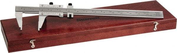 Starrett - 0 to 12" Steel Vernier Caliper - 0.0010" Graduation, 2-5/16" Jaw Depth, 0.0005" Accuracy - Caliber Tooling