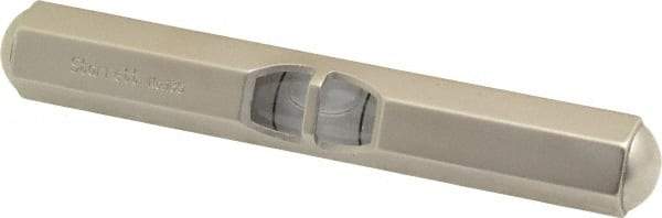 Starrett - 3-1/2 Inch Long, Horizontal, Tubular and Pocket Level - Satin Nickel-Plated, 1 Vial - Caliber Tooling