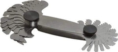 Starrett - 27 Leaf, 2-1/4 to 28 TPI Range, Steel Screw Pitch Gage - 60° Thread Angle - Caliber Tooling