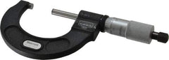 Starrett - 1 to 2" Range, 0.0001" Graduation, Mechanical Outside Micrometer - Ratchet Stop Thimble, Accurate to 0.00005", Digital Counter - Caliber Tooling