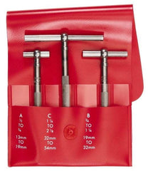 Starrett - 3 Piece, 1/2 to 2-1/8 Inch, Telescoping Gage Set - 2-3/8 Inch Long Handles, Includes Case - Caliber Tooling