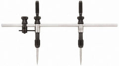 Starrett - 18 Inch Leg, Steel, Bright Chrome Finish, Trammels - 36 Inch Max Measurement, 900mm Max Measurement, Includes 20 Inch (500mm) Rigid Steel Beam, Pair of 3 Inch (75mm) Caliper Points - Caliber Tooling