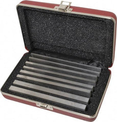 Starrett - 8 Piece, 6 Inch Long Tool Steel Parallel Set - 1/2 to 1 Inch High, 1/8 to 3/8 Inch Thick, Sold as 4 Pair - Caliber Tooling