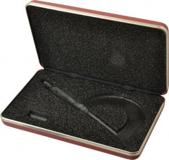 Starrett - Micrometer Case - 2" Max Measurement, Use with 226 & 226M Outside Micrometers - Caliber Tooling