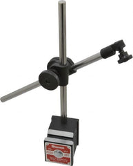 Starrett - 150 Lb Magnetic Force, Fine Adjustment Indicator Positioner & Holder with Base - Post & Rod, Rectangular Base, 1-15/16" Base Height, 1-5/8" Base Length, 1-7/8" Base Width - Caliber Tooling