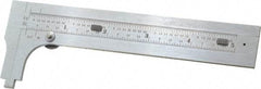 Starrett - 0 to 4-3/4" Stainless Steel Vernier Caliper - 1/64 & 1/32" Graduation, 1-3/8" Jaw Depth, 0.005" Accuracy, Includes Inside Diameter, Outside Diameter - Caliber Tooling