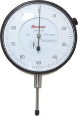 Starrett - 1" Range, 0-100 Dial Reading, 0.001" Graduation Dial Drop Indicator - 3-5/8" Dial, 0.1" Range per Revolution - Caliber Tooling