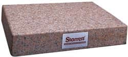 Starrett - 12" Long x 12" Wide x 4" Thick, Granite Inspection Surface Plate - A Inspection Grade, 0.0001" Unilateral Tolerance, Includes NIST Traceability Certificate - Caliber Tooling