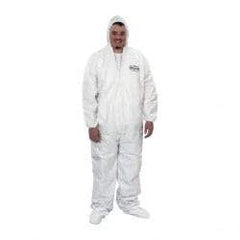 KleenGuard - Size 2XL Film Laminate Chemical Resistant Coveralls - White, Zipper Closure, Open Cuffs, Open Ankles - Caliber Tooling