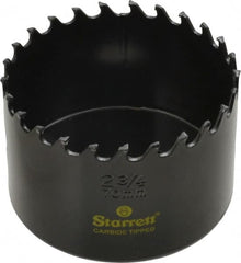 Starrett - 2-3/4" Diam, 1-5/8" Cutting Depth, Hole Saw - Carbide-Tipped Saw, Toothed Edge - Caliber Tooling