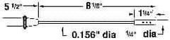 Thermo Electric - to 572°F, T, Thermocouple Probe - Caliber Tooling