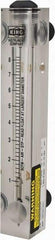 King - 1/2" M Port Block Style, Panel Mount Flowmeter - 125 Max psi, 8.2 SCFM, Acrylic - Caliber Tooling