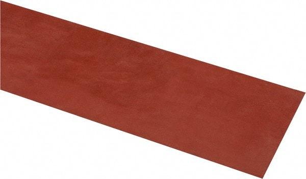 Made in USA - 4" Wide, 0.031" Thick, Silicone Rubber Foam Sheet - 30 Durometer, Orange-Red, -60 to 500°F, 650 psi Tensile Strength, Cut-to-Length - Caliber Tooling