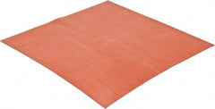 Made in USA - 12" Long, 12" Wide, 1/4" Thick, Silicone Rubber Foam Sheet - 30 Durometer, Orange-Red, -60 to 500°F, 650 psi Tensile Strength, Stock Length - Caliber Tooling