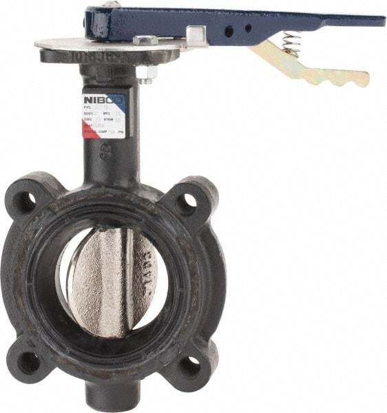 NIBCO - 3" Pipe, Lug Butterfly Valve - Lever Handle, Ductile Iron Body, Buna-N Seat, 250 WOG, Ductile Iron Disc, Stainless Steel Stem - Caliber Tooling