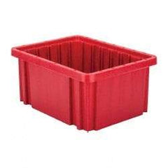 Quantum Storage - 50 Lb Load Capacity Red Polypropylene Dividable Container - Stacking, 10.9" Long x 8.3" Wide x 5" High - Caliber Tooling