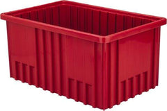 Quantum Storage - 75 Lb Load Capacity Red Polypropylene Dividable Container - Stacking, 16-1/2" Long x 10.9" Wide x 8" High - Caliber Tooling