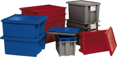 Quantum Storage - 75 Lb Load Capacity Red Polyethylene Tote Container - Stacking, Nesting, 19-1/2" Long x 15-1/2" Wide x 10" High - Caliber Tooling