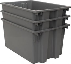 Quantum Storage - 100 Lb Load Capacity Gray Polyethylene Tote Container - Stacking, Nesting, 23-1/2" Long x 15-1/2" Wide x 12" High - Caliber Tooling