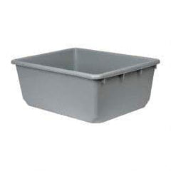 Quantum Storage - 100 Lb Load Capacity Gray Polypropylene Tote Container - Nesting, 24-1/2" Long x 19" Wide x 9-1/2" High - Caliber Tooling