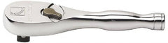 GearWrench - 3/8" Drive Pear Head Ratchet - Chrome Finish, 6-3/4" OAL, 60 Gear Teeth, Full Polished Handle, Flat Sealed Head - Caliber Tooling