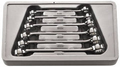 GearWrench - 6 Piece, 9mm x 11mm to 19mm x 21mm, 6 Point Flare Nut Wrench Set - Metric Measurement Standard, Full Polish Finish, Comes in Molded Tray - Caliber Tooling