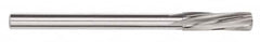 Magafor - 4.43mm Solid Carbide 6 Flute Chucking Reamer - Spiral Flute, 0.177" Straight Shank, 53/64" Flute Length, 3-5/32" OAL - Caliber Tooling