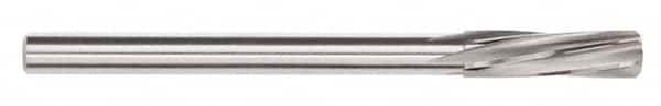 Magafor - 5.55mm Solid Carbide 6 Flute Chucking Reamer - Spiral Flute, 0.216" Straight Shank, 1-1/32" Flute Length, 3-21/32" OAL - Caliber Tooling