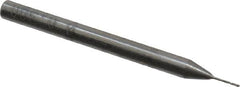 Magafor - 0.381mm Solid Carbide 4 Flute Chucking Reamer - Spiral Flute, 0.118" Straight Shank, 1/16" Flute Length, 1-17/32" OAL - Caliber Tooling