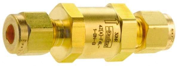 Parker - 3,000 Max psi, 1/8" Pipe, Brass Instrumentation Filter - Micro Rating 1, Viton Seal - Caliber Tooling