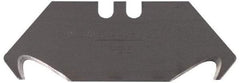 Stanley - 100 Piece Carbon Steel Hook Blade - 2-1/16" OAL, 0.024" Blade Thickness - Caliber Tooling