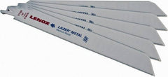 Lenox - 9" Long x 1" Thick, Bi-Metal Reciprocating Saw Blade - Straight Profile, 18 TPI, Toothed Edge - Caliber Tooling