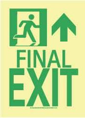 NMC - Final Exit, Plastic Exit Sign - 8" Wide x 11" High, Glow-in-the-Dark - Caliber Tooling