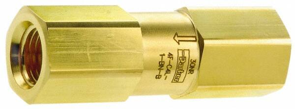 Parker - 3/4" Brass Check Valve - Inline, FNPT x FNPT, 3,000 WOG - Caliber Tooling