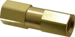 Parker - 1/4" Brass Check Valve - Inline, FNPT x FNPT, 3,000 WOG - Caliber Tooling