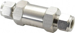 Parker - 1/2" Stainless Steel Check Valve - Inline, Comp x Comp, 6,000 WOG - Caliber Tooling