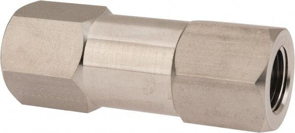 Parker - 1/2" Stainless Steel Check Valve - Inline, FNPT x FNPT, 6,000 WOG - Caliber Tooling