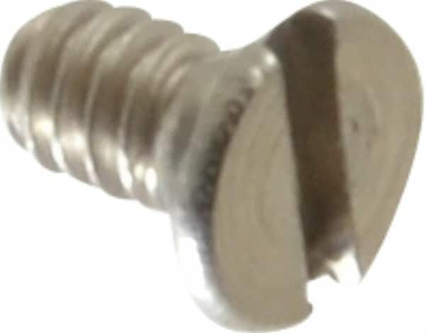 Value Collection - M1.6x0.35 Metric Coarse, 3mm OAL Slotted Drive Machine Screw - Flat Head, Grade 18-8 & A2 Stainless Steel, Uncoated, Without Washer - Caliber Tooling