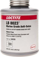 Loctite - 16 oz Brush Top Anti-Seize Anti-Seize Lubricant - Calcium Sulfonate, 2,400°F - Caliber Tooling